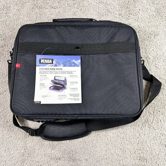 Tenba C112 Notebook Office Computer Messenger Bag Black - Picture 1 of 6